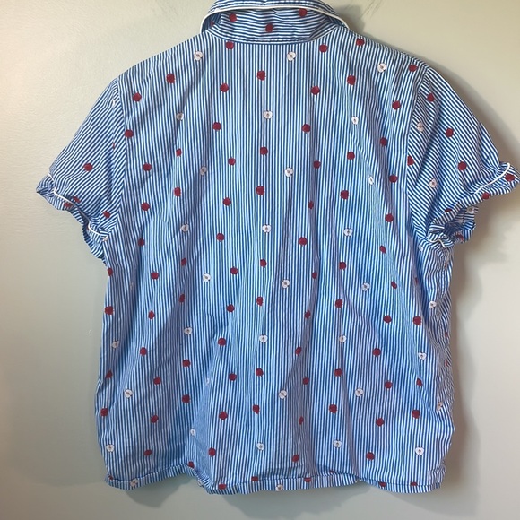 Reimagined J Crew on trend fruit themed Pajama top size large. - Picture 5 of 8